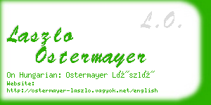 laszlo ostermayer business card